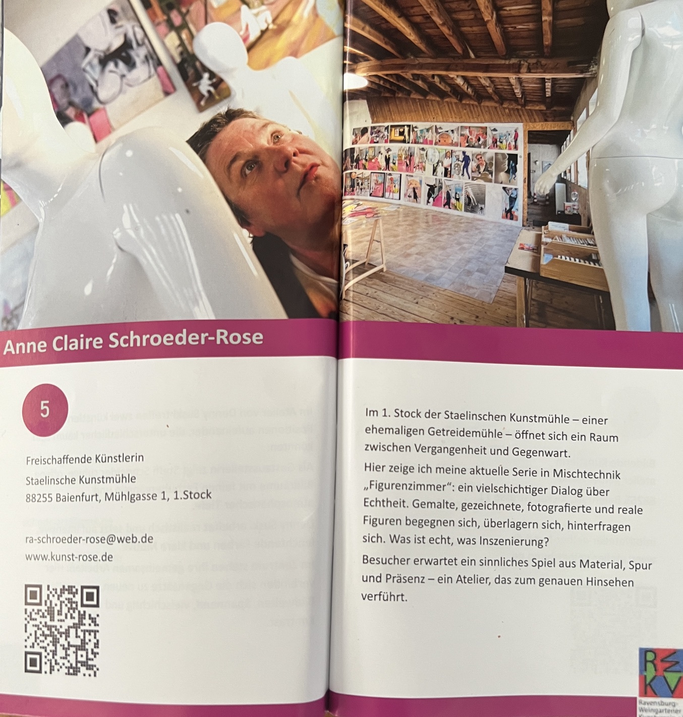 OPEN & ART 2026 Atelier Anne Claire Schroeder-Rose, Staelinsche Kunstmühle in Baienfurt 29./30. August 2026 