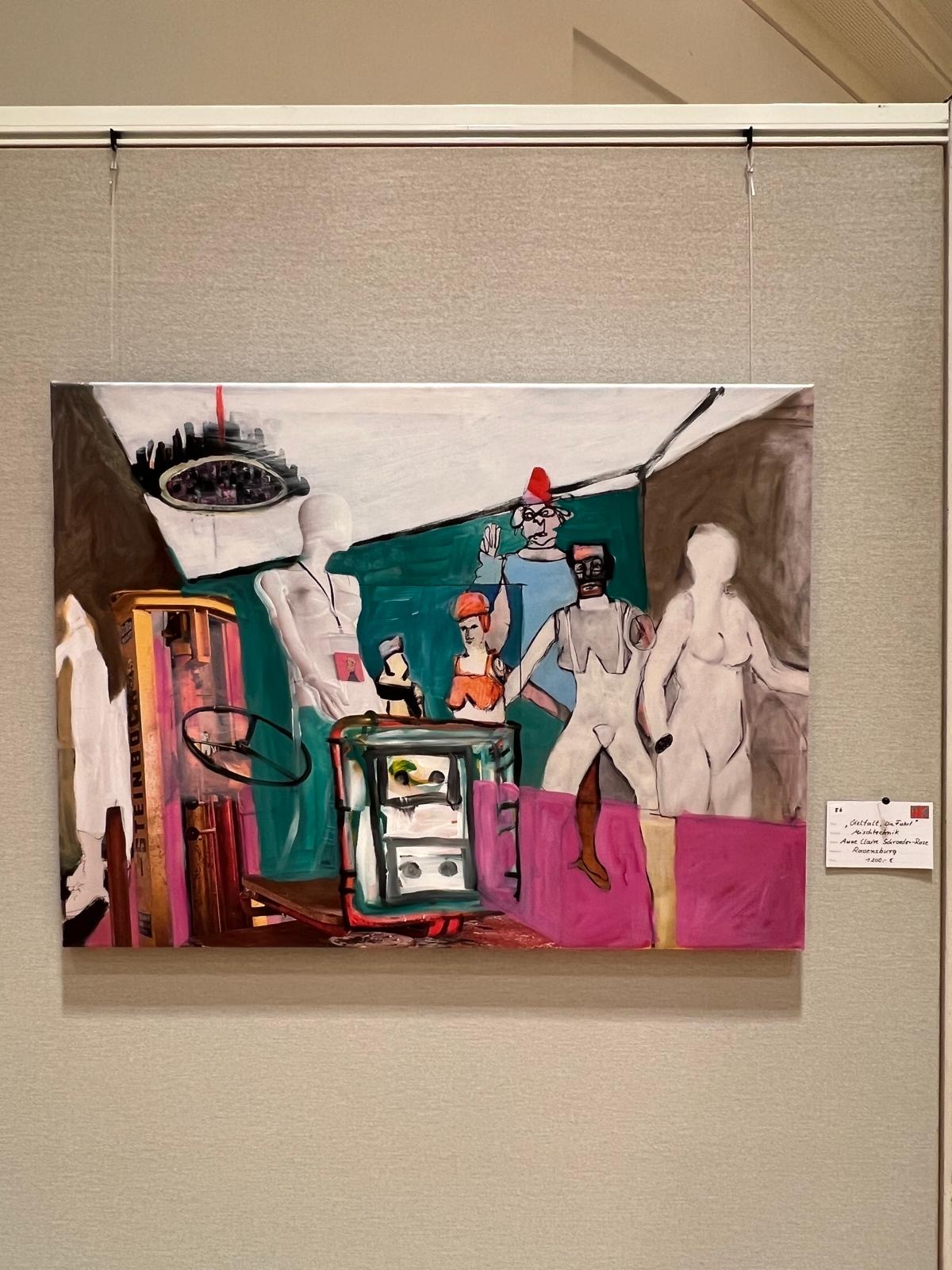 Vielfalt die fährt, Bild in Mischtechnik auf Leinwand, 80 x 60 cm, 2025